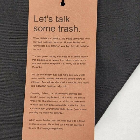 GIRLFRIEND COLLECTIVE Topanga Low Impact Longline Sports Bra Shadow Gray XS,S,L - Picture 10 of 12